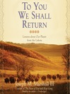 To You We Shall Return (MP3): Lessons about Our Planet from the Lakota